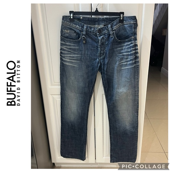 Men's Buffalo David Bitton- Evan button fly closure Jeans size 32x32 - Picture 1 of 9